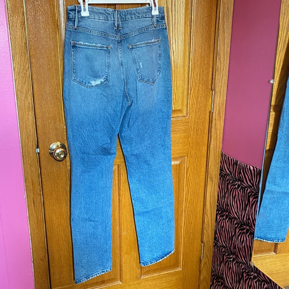 Good American Straight Leg Blue Jeans - Picture 6 of 7